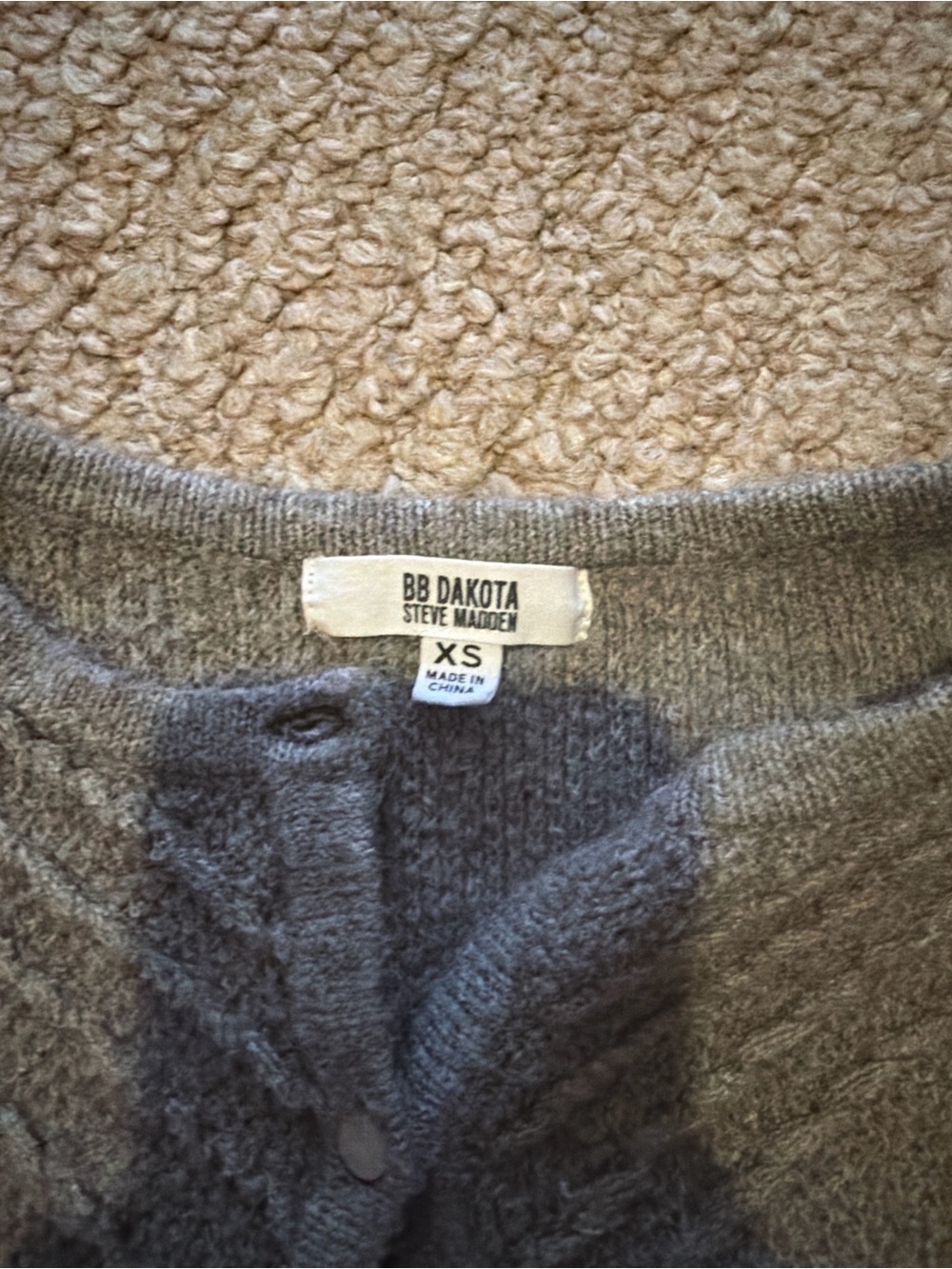 BB Dakota Heather Gray Button-Front Knit Cardigan - Picture 2 of 3